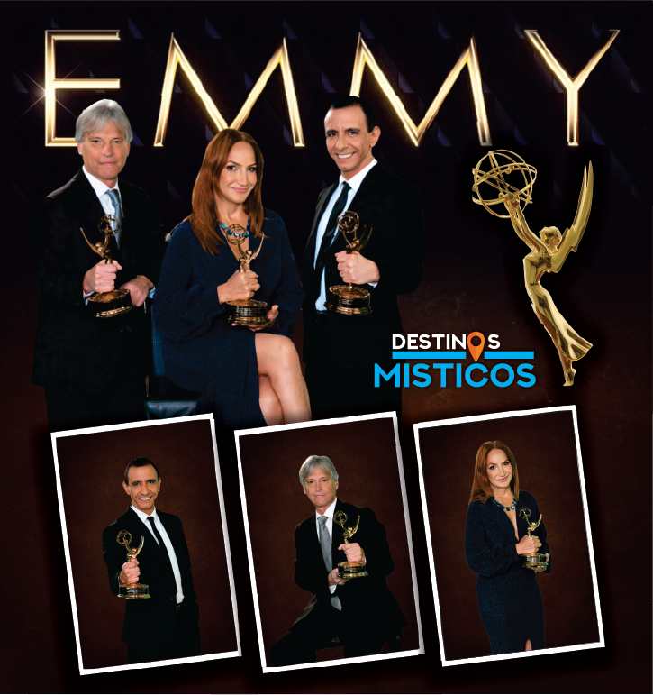 El equipo de Destinos Místicos con sus premios Emmy